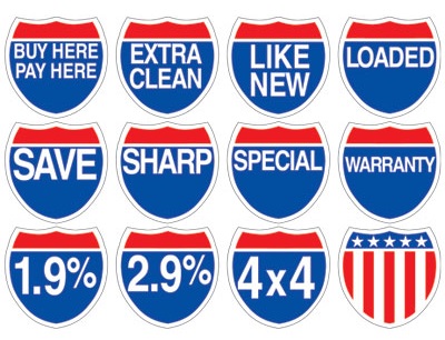 Highway Interstate Sign Stickers. ez218 | AutoDealerSupplies.com is ...