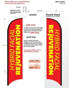 Custom Hybrid Facial Rejuvenation Flag - Large Double Sided Feather ...