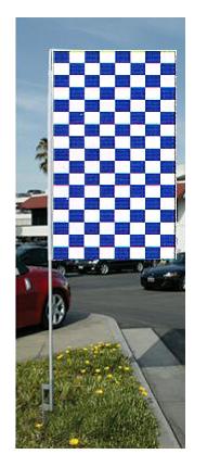 Checkered (Blue & White) Car Flag