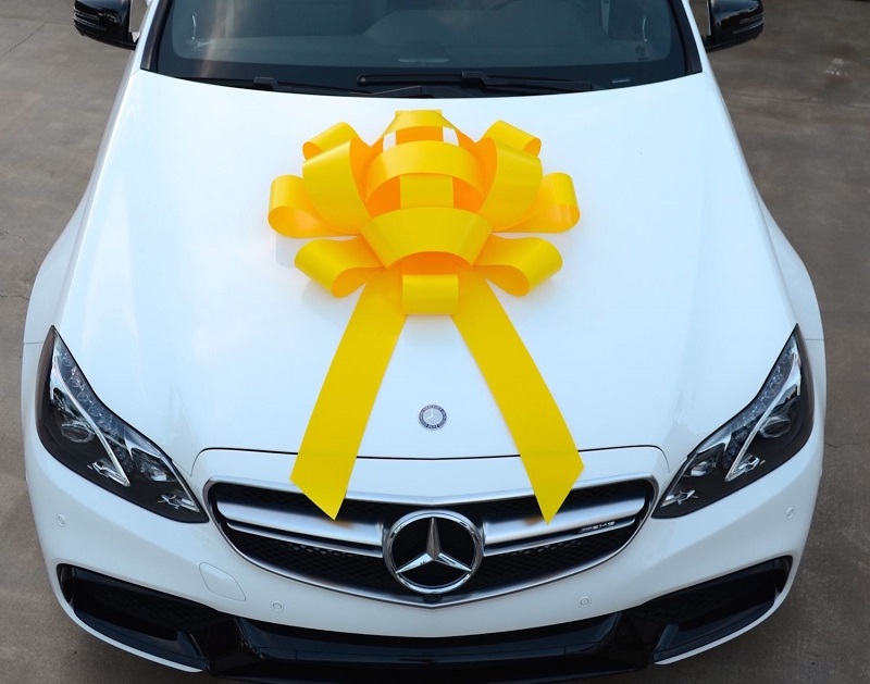 30 Inch Giant Yellow Magnetic Car Bow #531-CUST Jum-bow