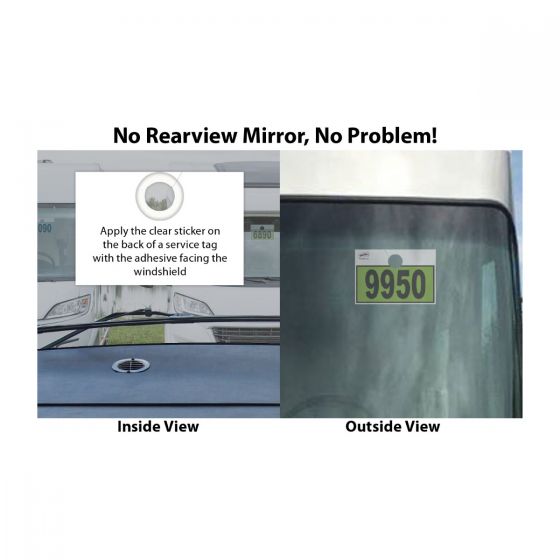 Windshield Rearview Mirror Pricing Tags, Blank Tag